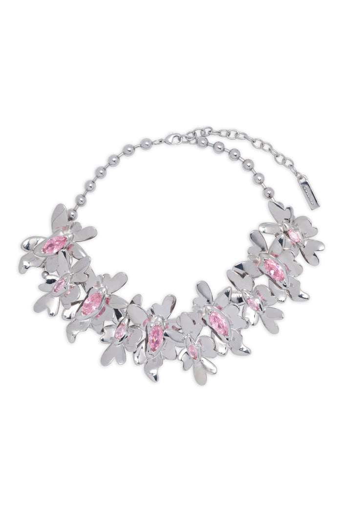 collina strada PINK MEGA DAISY NECKLACE