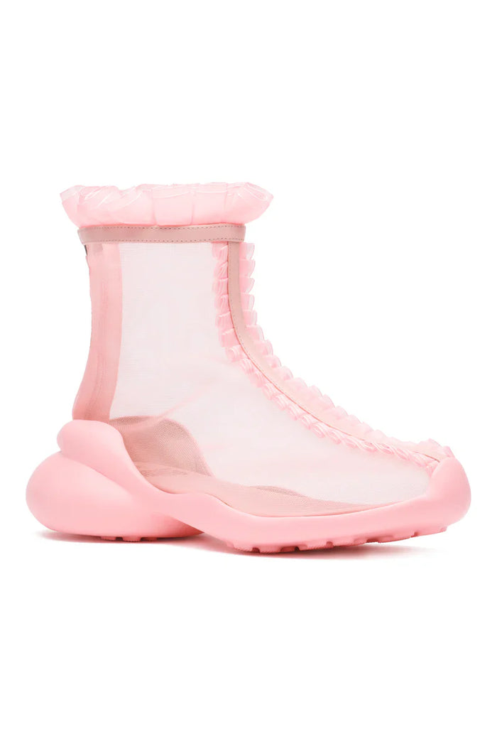 Collina Strada PINK MESH RUFL BOOTS