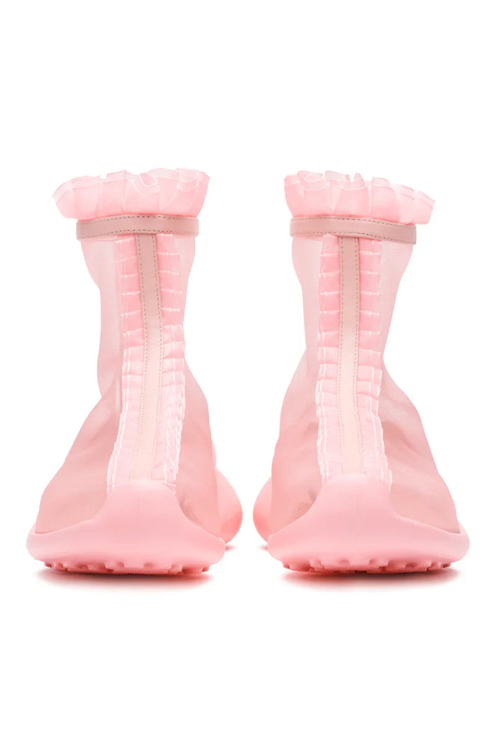 Collina Strada PINK MESH RUFL BOOTS