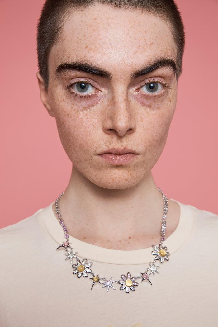 Collina Strada PINK OLIVINE MEADOW NECKLACE