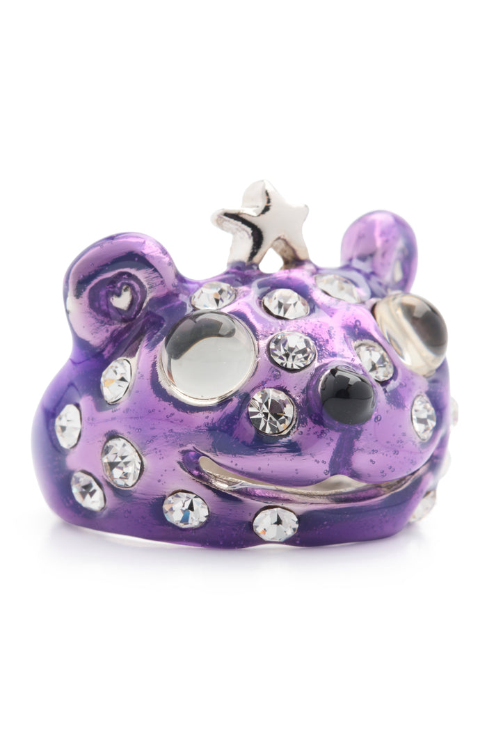 Collina Strada PURPLE FRECKLES PRINCESS BEAR RING