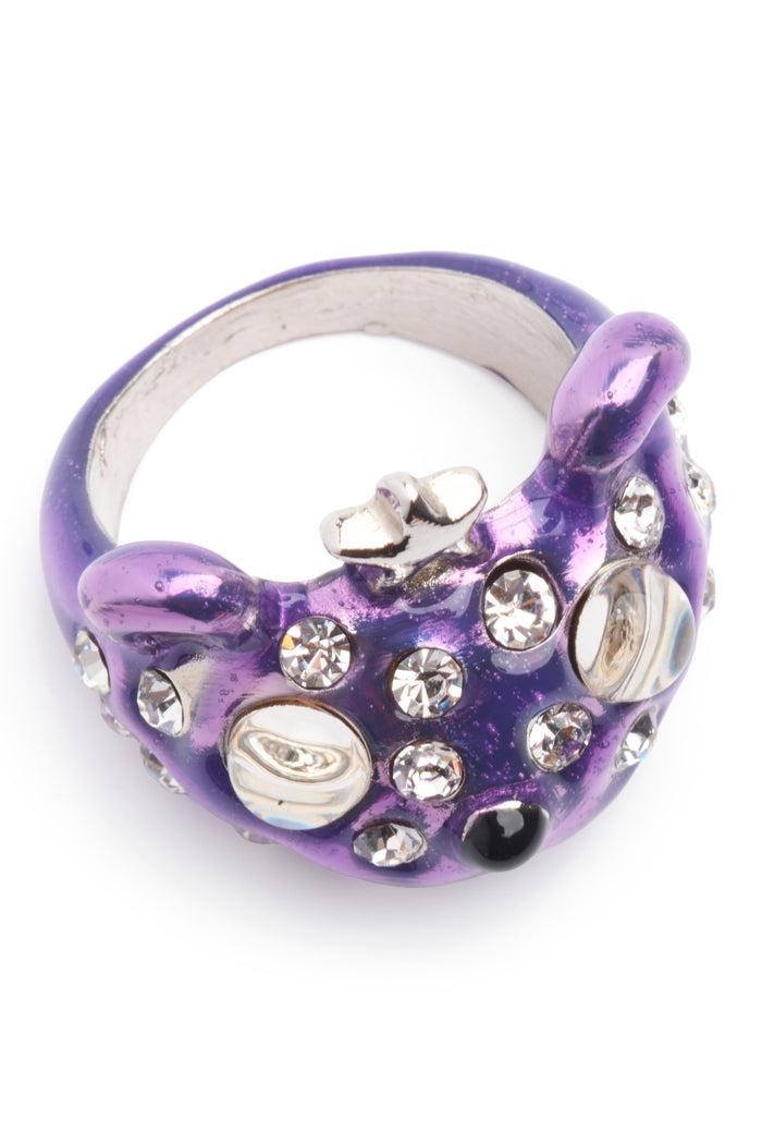 Collina Strada PURPLE FRECKLES PRINCESS BEAR RING