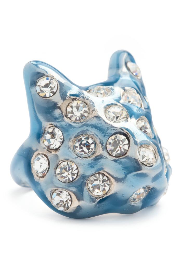 Collina Strada SEA BLUE PUFFY BUNNY RING