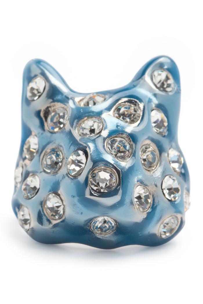 collina strada SEA BLUE PUFFY BUNNY RING