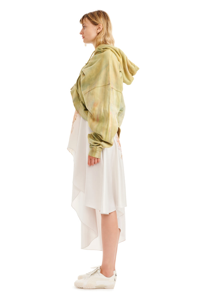 Collina Strada SEA MOSS DRAPED HOODIE SMALL