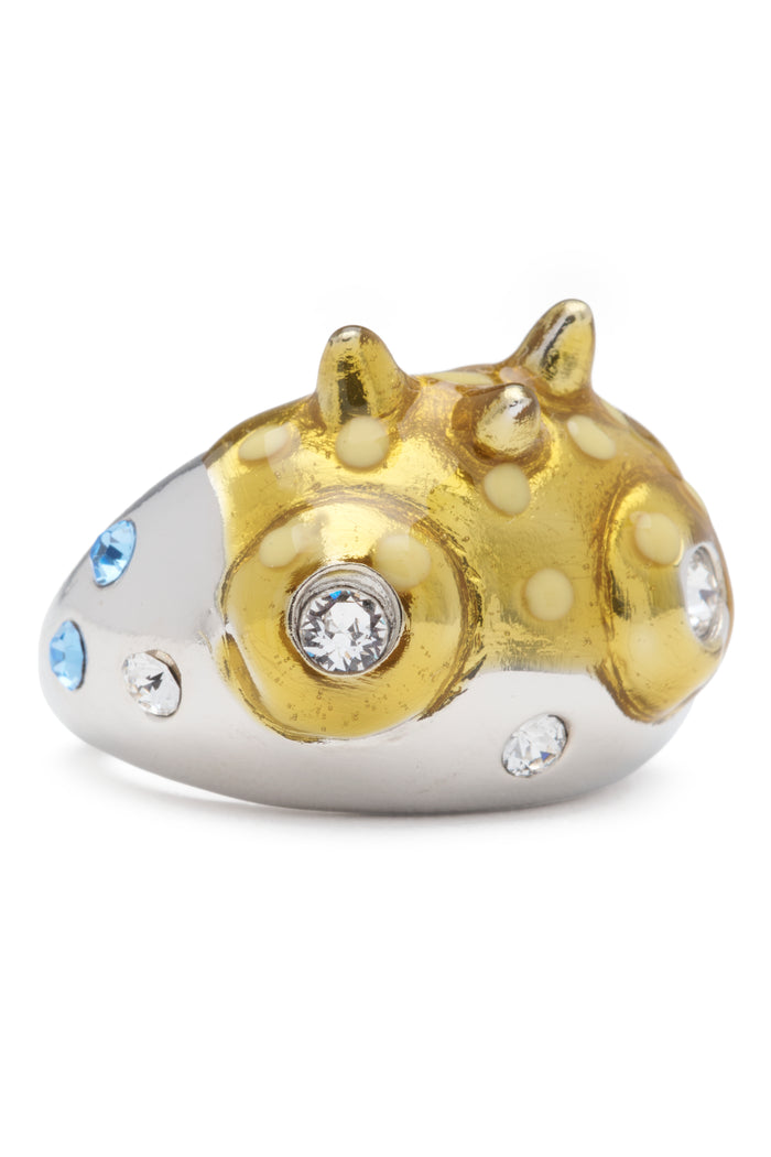 Collina Strada SILVER GOLD RHINO BABY RING