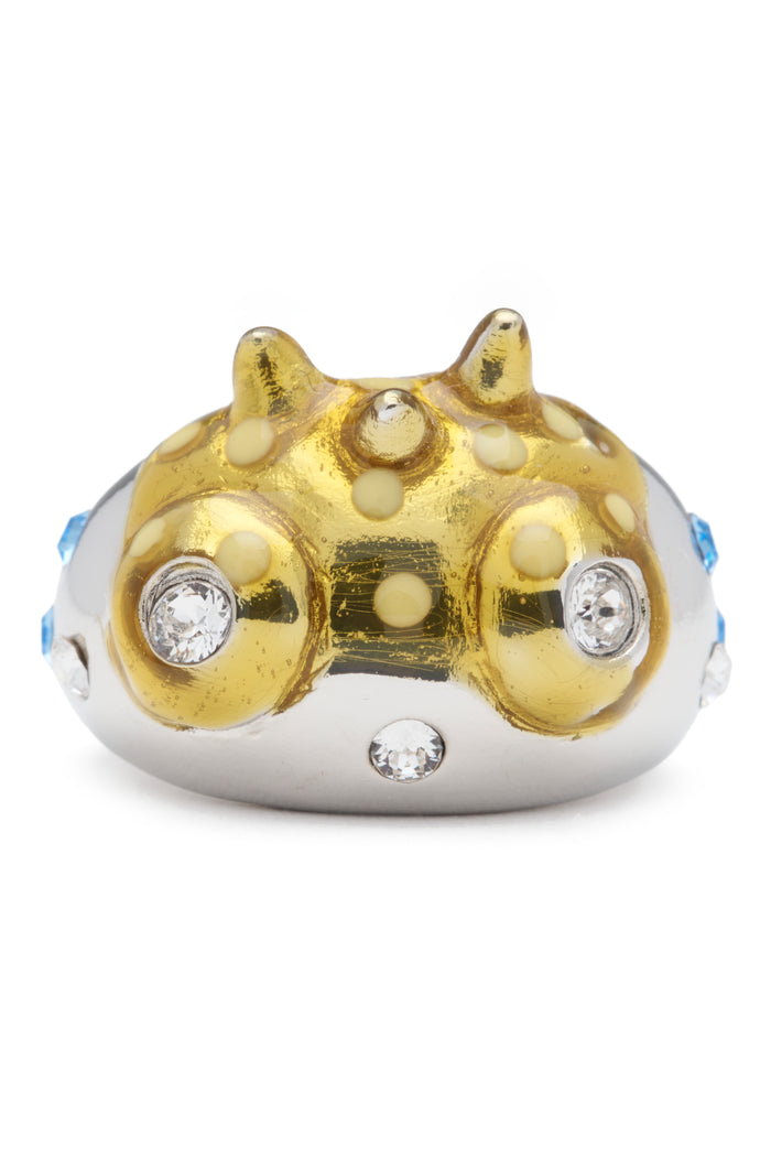 collina strada SILVER GOLD RHINO BABY RING