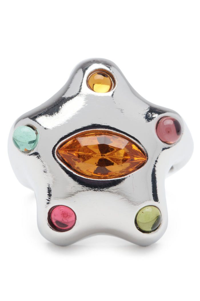collina strada SILVER MULTI DEMI STARLETTE RING 7