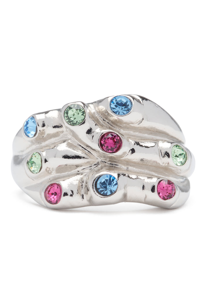 collina strada SILVER MULTI STACKED RING