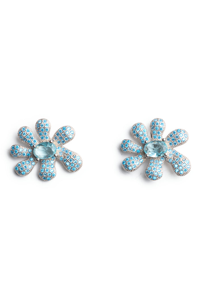 collina strada SKY PAVE SQUASHED BLOSSOM EARRING