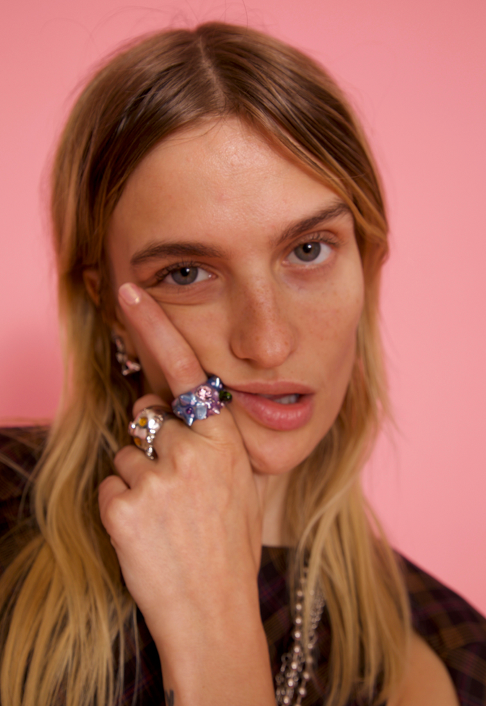 Collina Strada SOFT BLUE ALIEN RING