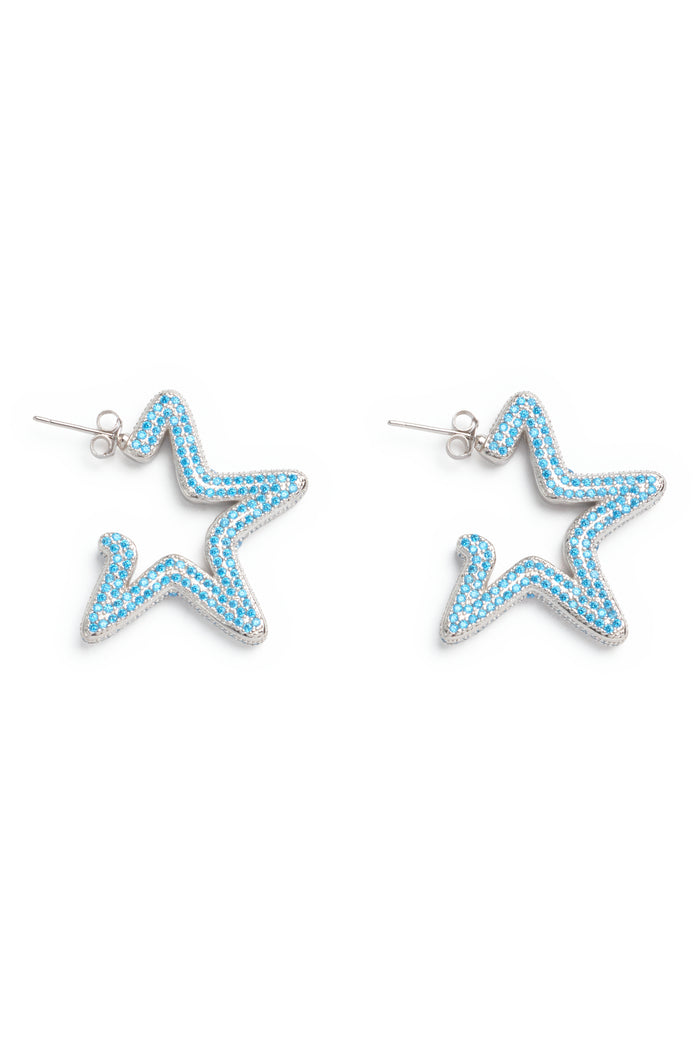 collina strada SOFT BLUE SUPER STAR HOOPS