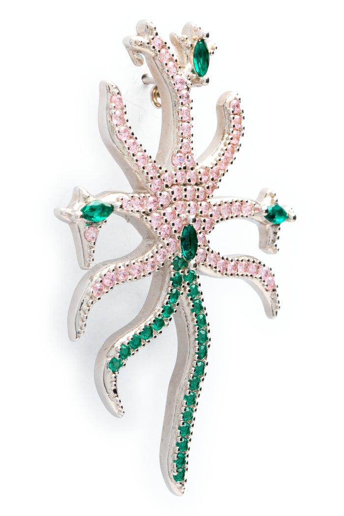 Collina Strada SOFT PINK EMERALD ETOILE EARRINGS