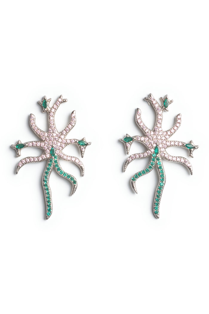 collina strada SOFT PINK EMERALD ETOILE EARRINGS