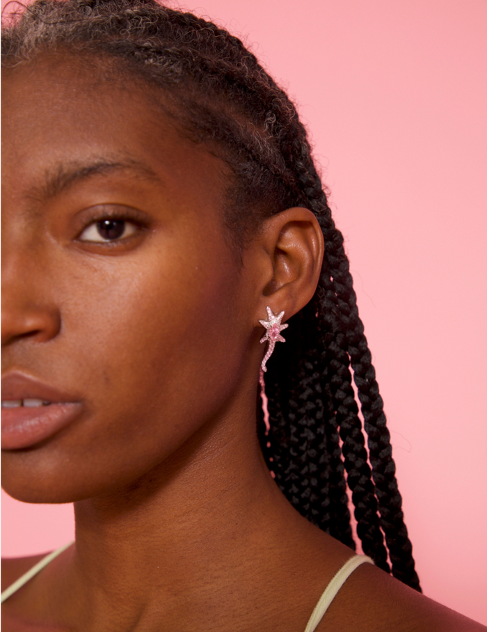 Collina Strada SOFT PINK STAR TRAIL EARRINGS
