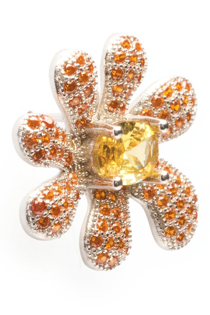 Collina Strada TOPAZ PAVE SQUASHED BLOSSOM EARRING