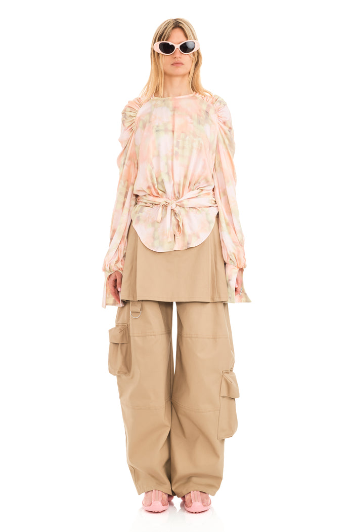 Collina Strada WASHED DAISY PLAID IRIS TOP