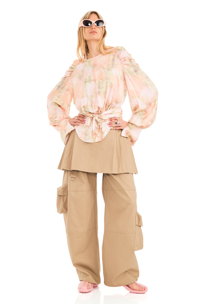 collina strada WASHED DAISY PLAID IRIS TOP