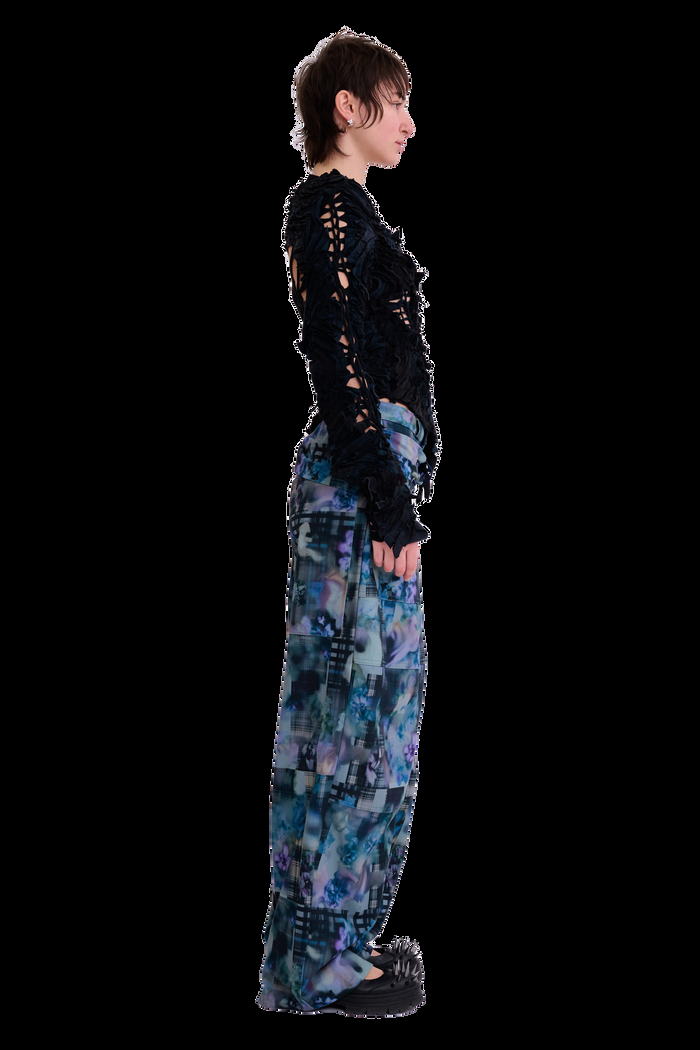 Collina Strada WORN BLACK L/S CHIRP TOP X SMALL