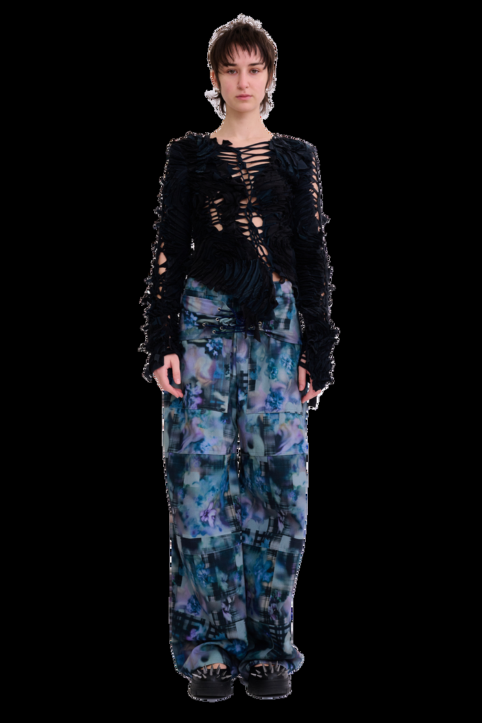 collina strada WORN BLACK L/S CHIRP TOP X SMALL