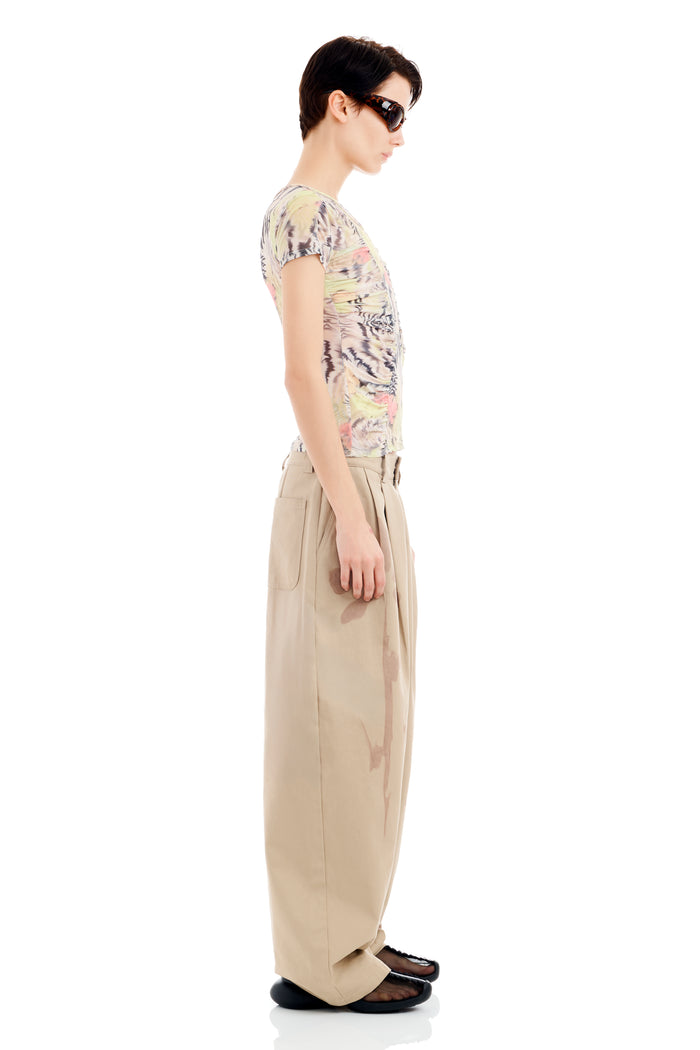 Collina Strada ZEBRA FLORAL SERPENTINE S/S TOP