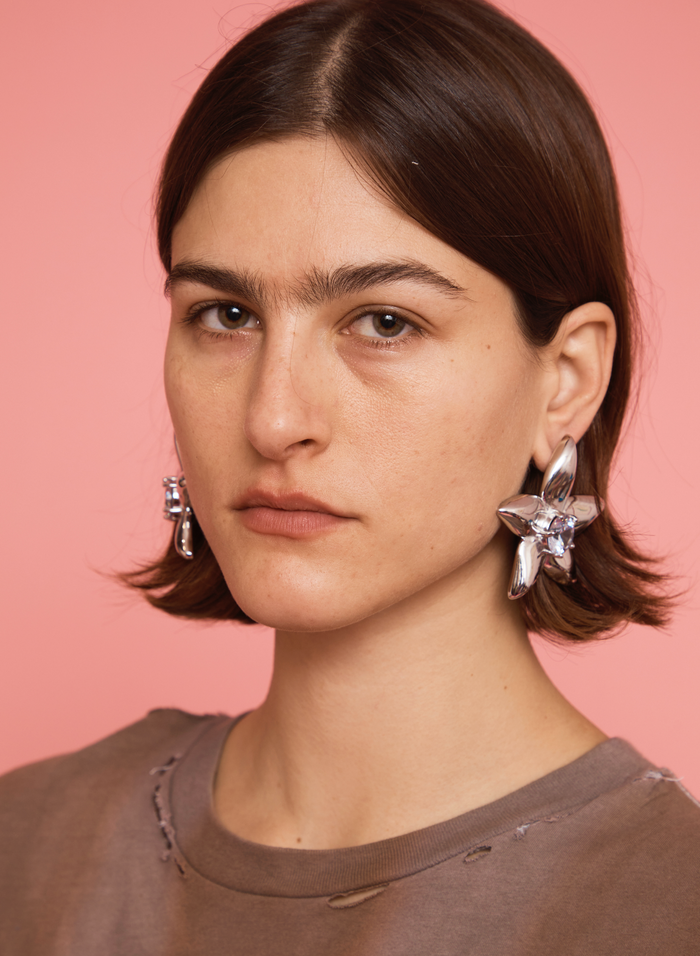 Collina Strada CRYSTAL CLEAR MEGA STARLINK EARRINGS