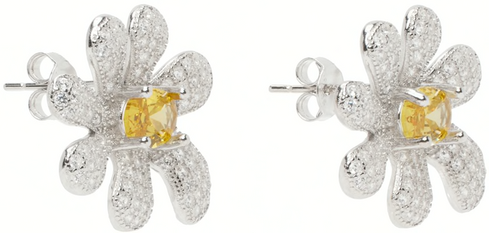 Collina Strada CRYSTAL PAVE SQUASHED BLOSSOM EARRING