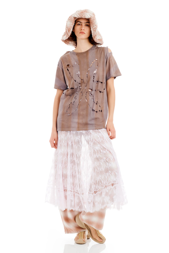 Collina Strada EARTH STRIPE REMNANT FLOWER TEE SMALL