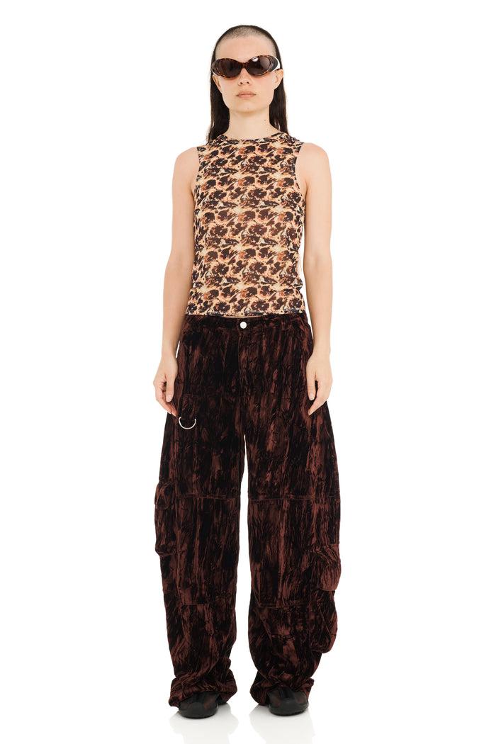 Collina Strada EARTH VELVET LAWN CARGO PANT X SMALL
