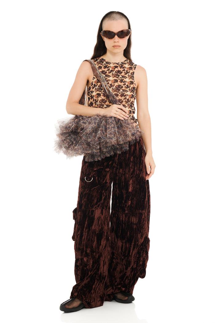 Collina Strada EARTH VELVET LAWN CARGO PANT X SMALL