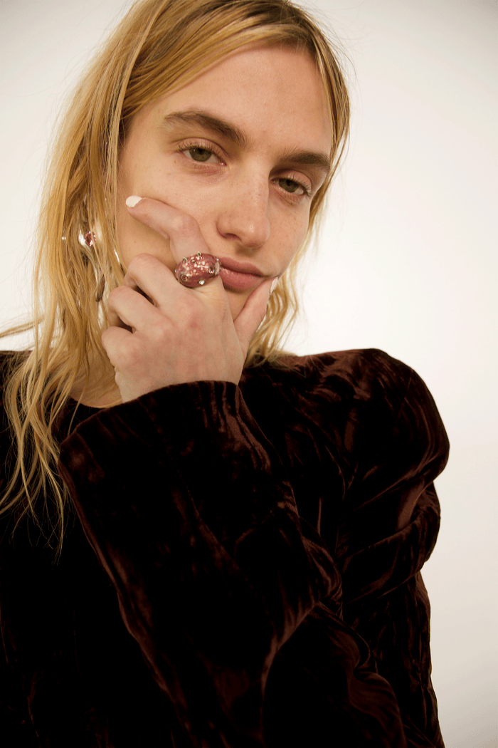 Collina Strada GLITTER PINK LILAC RHINO BABY RING 6