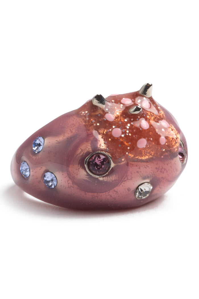 Collina Strada GLITTER PINK LILAC RHINO BABY RING 6