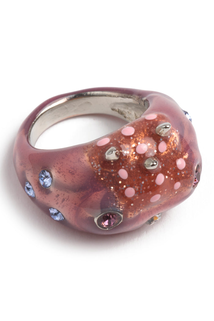 Collina Strada GLITTER PINK LILAC RHINO BABY RING 6