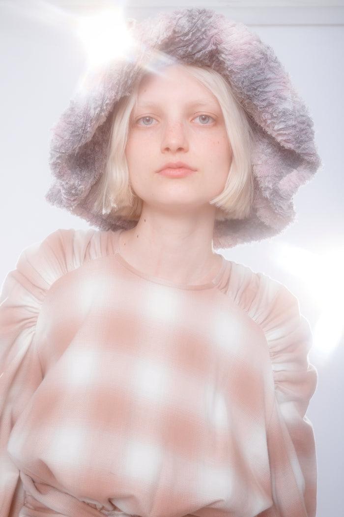 Collina Strada LAVENDER PLAID CLYDE X COLLINA STRADA MALA HAT