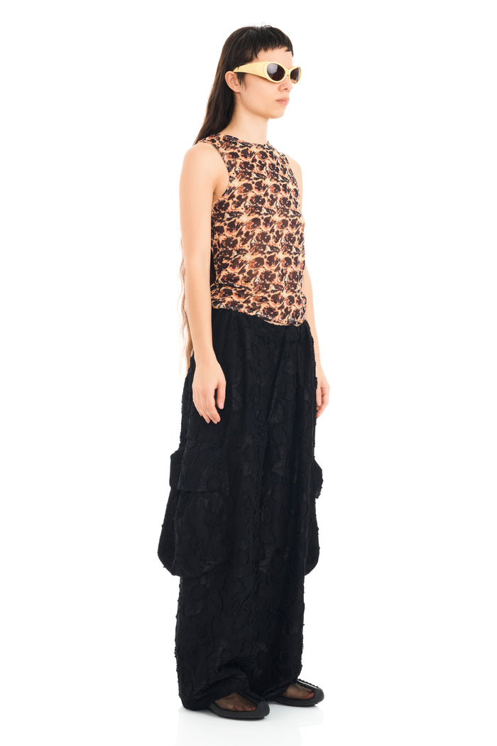 Collina Strada LEOPARD PEONY DACHI CARDIO TANK SMALL