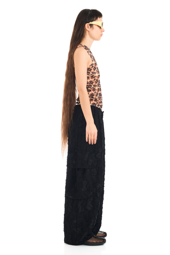 Collina Strada LEOPARD PEONY DACHI CARDIO TANK SMALL