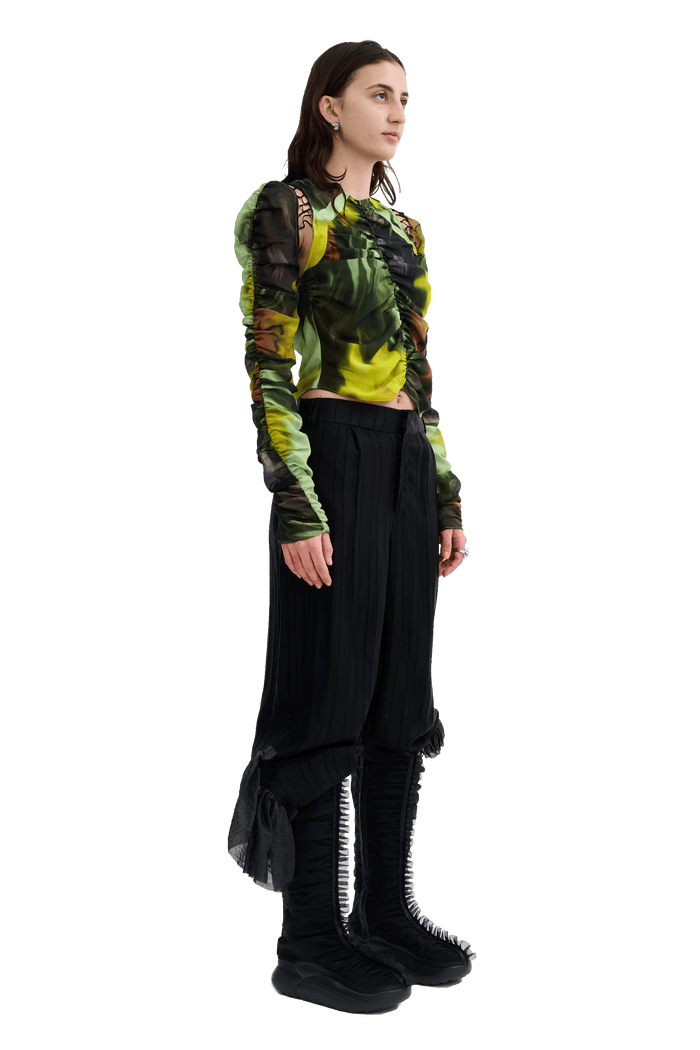 Collina Strada MELTING BLOOM GATHERED DELILAH TOP X SMALL