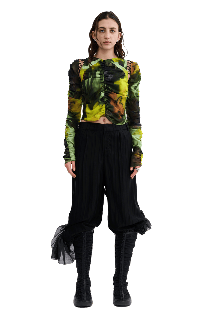 collina strada MELTING BLOOM GATHERED DELILAH TOP X SMALL