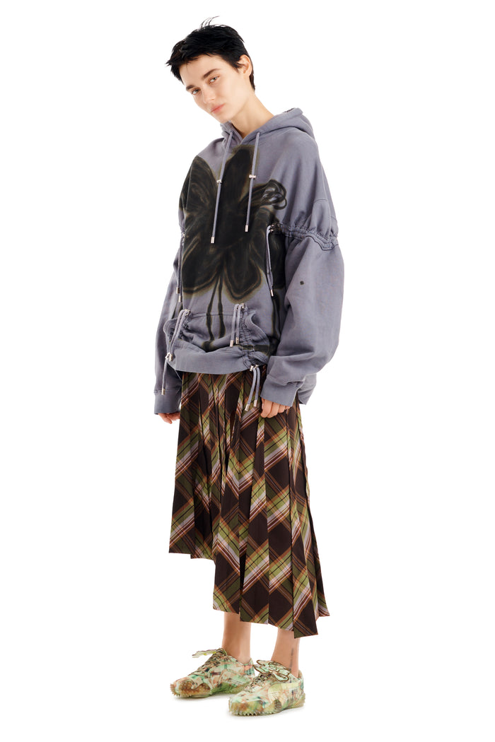 Collina Strada MIDNIGHT FLOWER POT RHINESTONE BURST HOODIE