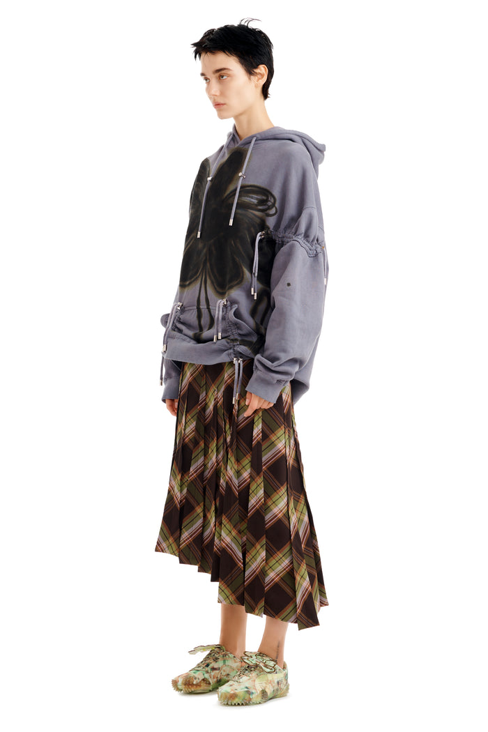 Collina Strada MIDNIGHT FLOWER POT RHINESTONE BURST HOODIE