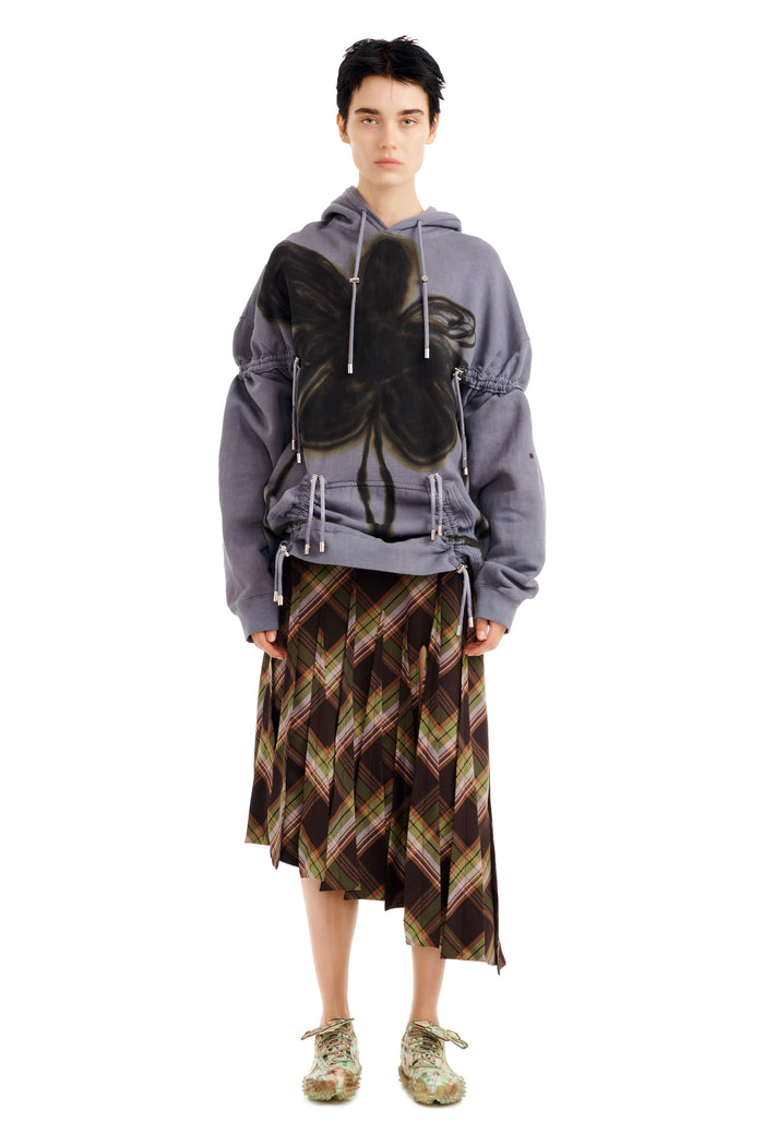 collina strada MIDNIGHT FLOWER POT RHINESTONE BURST HOODIE