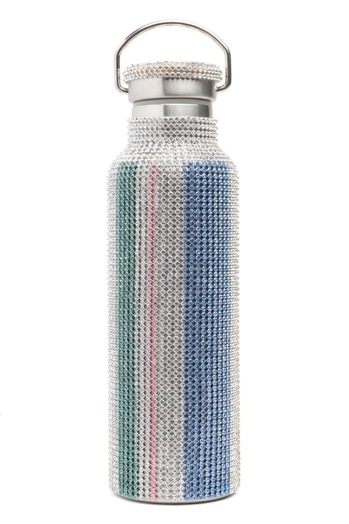 Collina Strada MULTI STRIPE RHINESTONE WATER BOTTLE