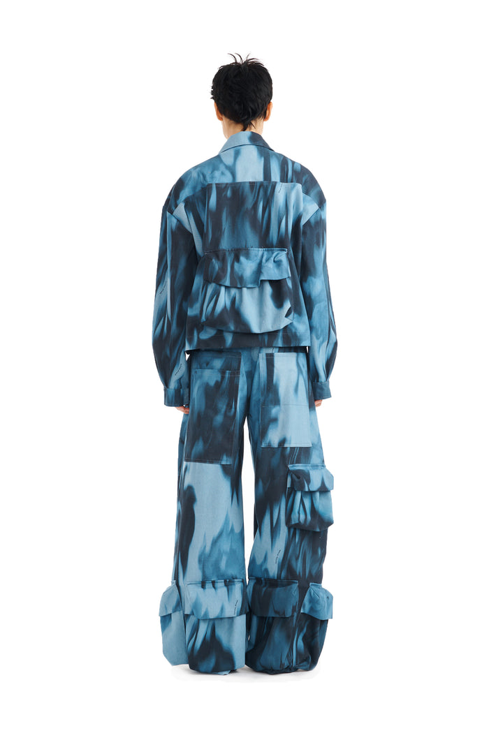 Collina Strada NAVY MELTING BLOOM NASH JACKET X SMALL