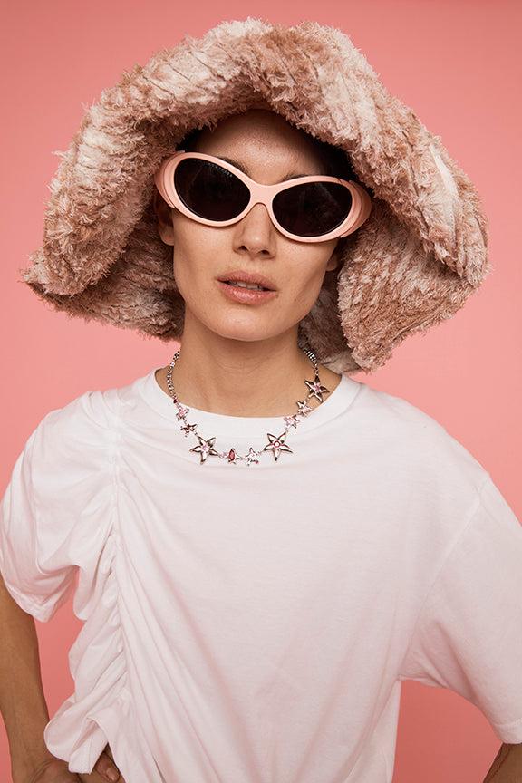 Collina Strada PEACH PLAID CLYDE X COLLINA STRADA MALA HAT