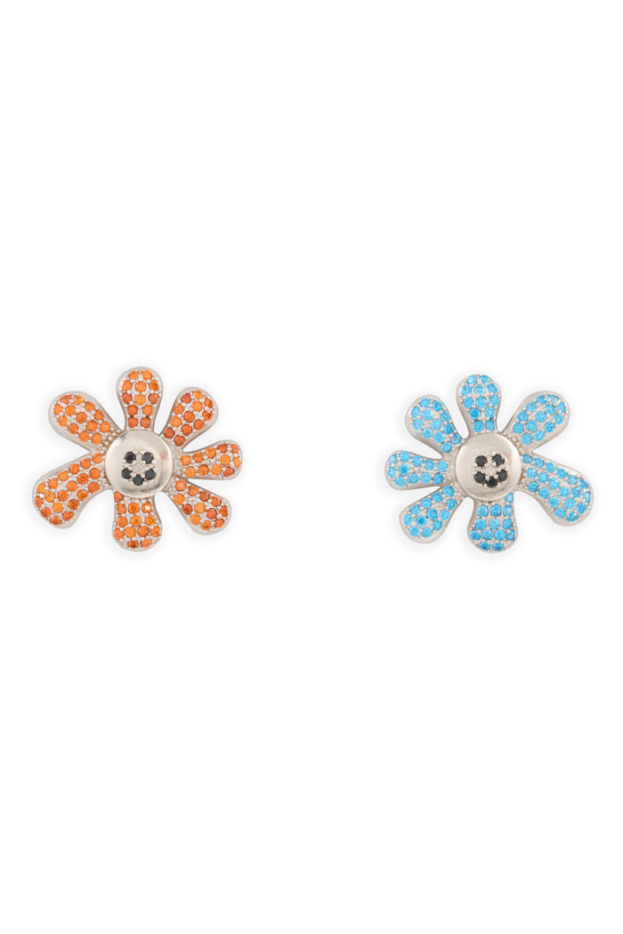 collina strada POPPY AQUAMARINE PAVE HAPPY BLOSSOM EARRING