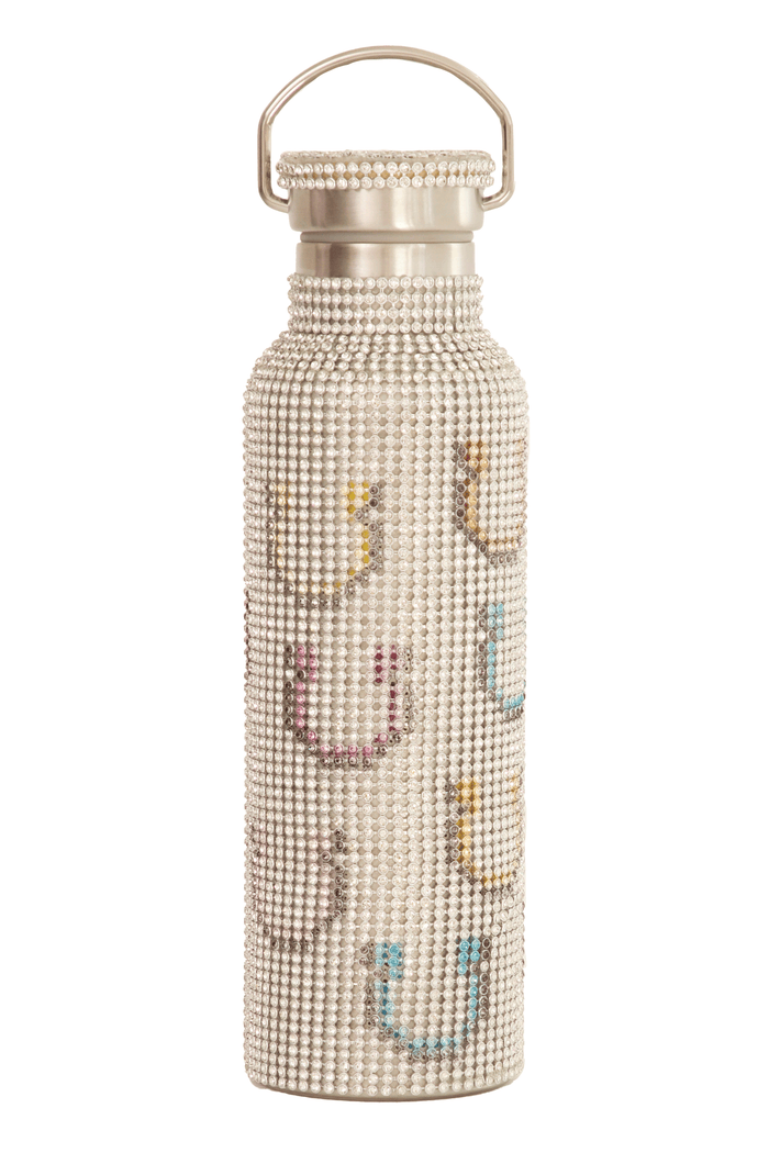 collina strada RAINBOW HORSESHOE RHINESTONE WATER BOTTLE OS