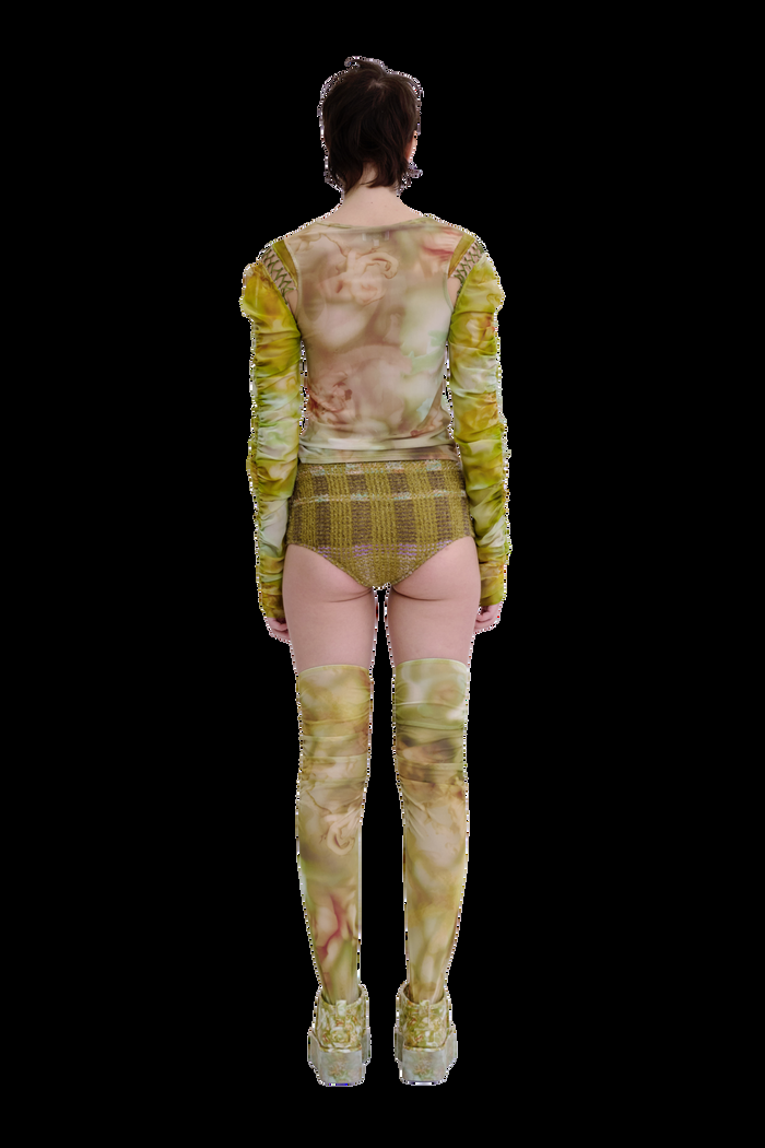 Collina Strada SAGE MOLTEN FLORAL CARDIO DELILAH TOP X SMALL