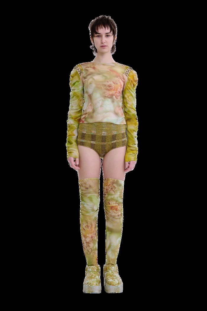 collina strada SAGE MOLTEN FLORAL CARDIO DELILAH TOP X SMALL