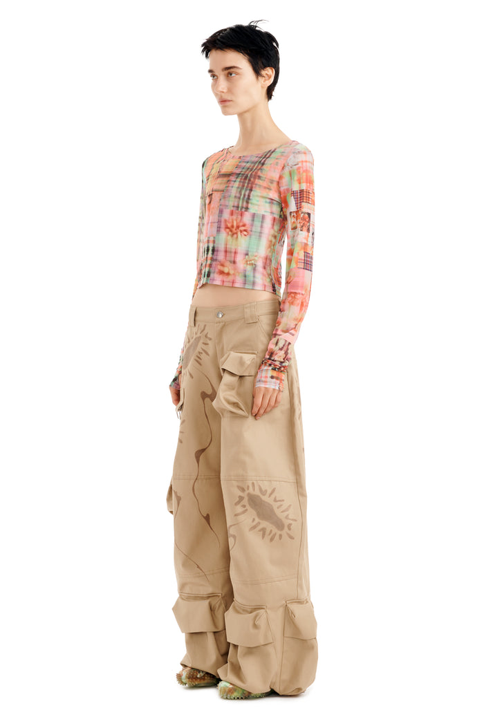 Collina Strada SAND DAISY GARDEN CARGO PANT X SMALL