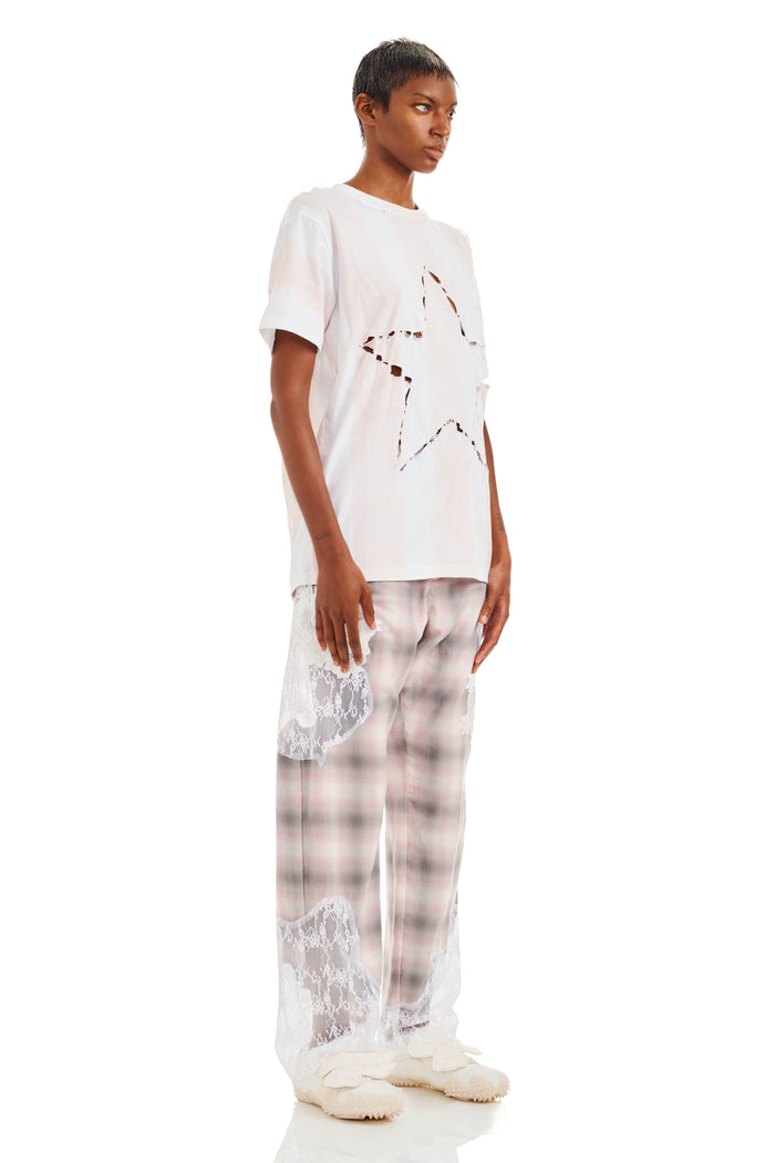 Collina Strada SAND STRIPE REMNANT STAR TEE X SMALL